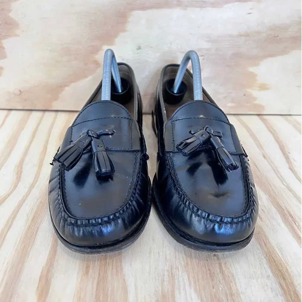 Cole Haan - Pinch Tasselled Moc Toe - Dress Shoes - Black - Men's - 9 D - 03506
